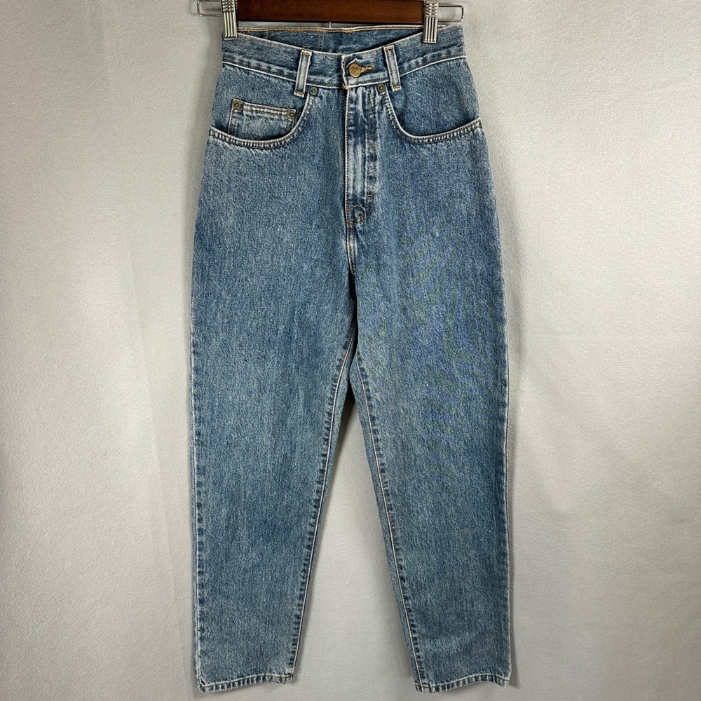 NWT American Outpost Jeans Women 8 Short Tapered Medium Blue Denim High Rise VTG